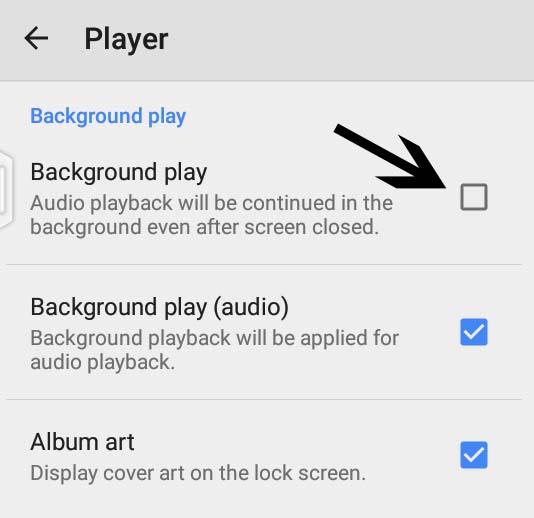MX Player background play