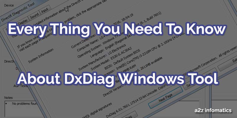 All You Need to Know about DxDiag Windows Tool
