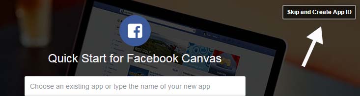 create facebook app id