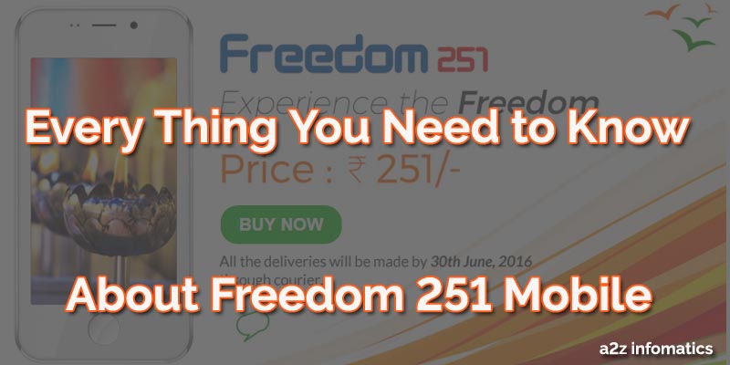 Everything ABout Freedom 251 Android Smartphone