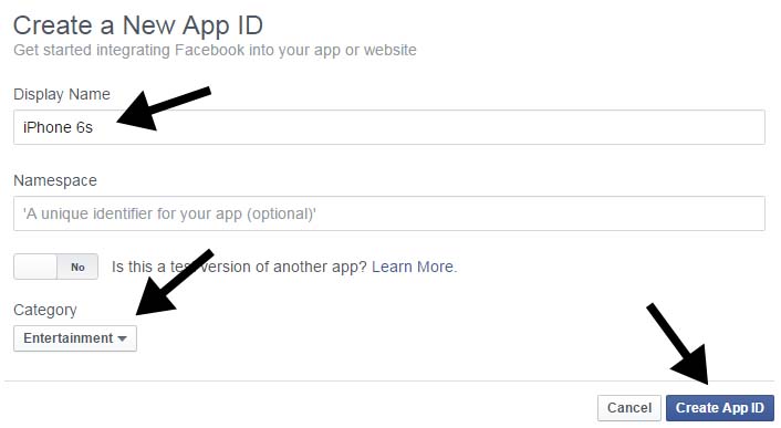 facebook app id