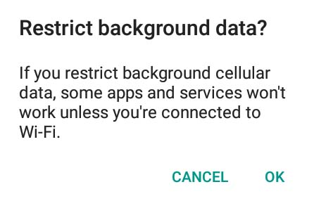 Restrict Apps Confirmation