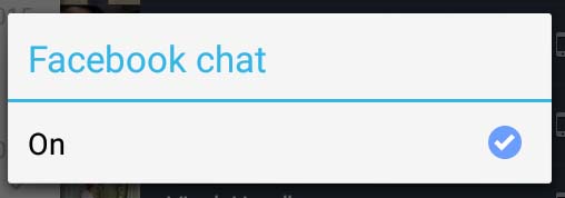 facebook chat on off