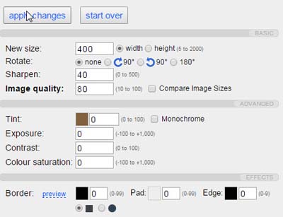 customizations to reduce image size