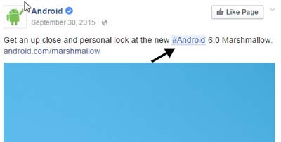 hashtags on facebook