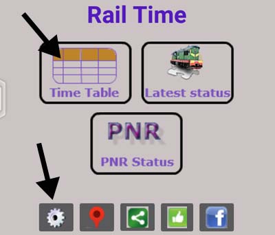 railtime app main window