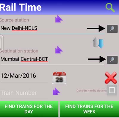 railtime app source destination