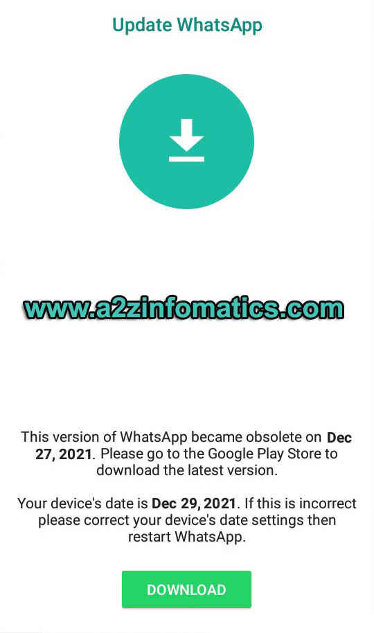 Open WhatsApp Obsolete version