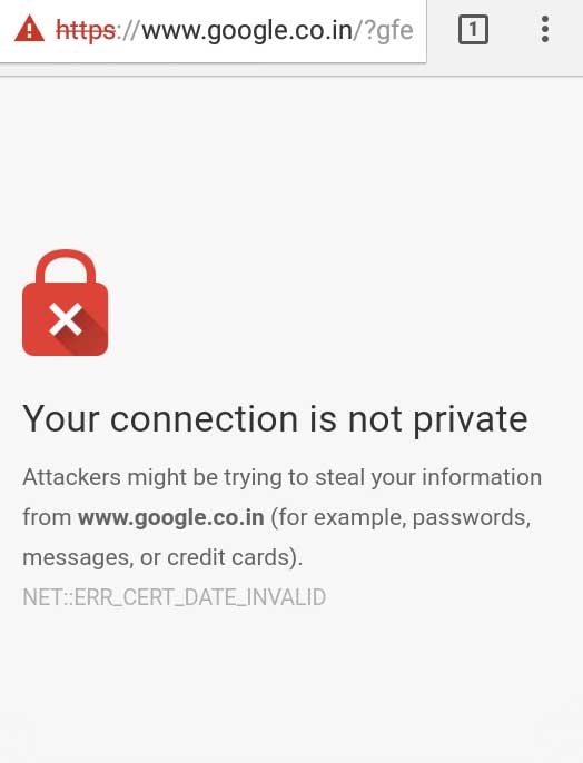 SSL certificate error