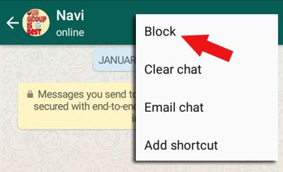 block whatsapp contact