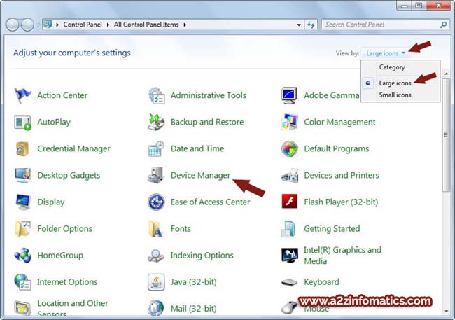 device manager control panel