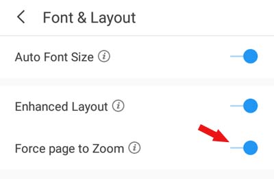 uc browser force page to zoom