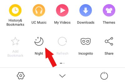 uc browser night mode activation