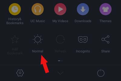 uc browser normal mode activation
