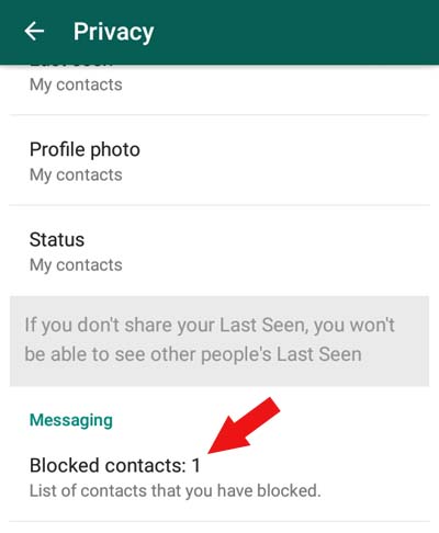 whatsapp privacy blocked contacts