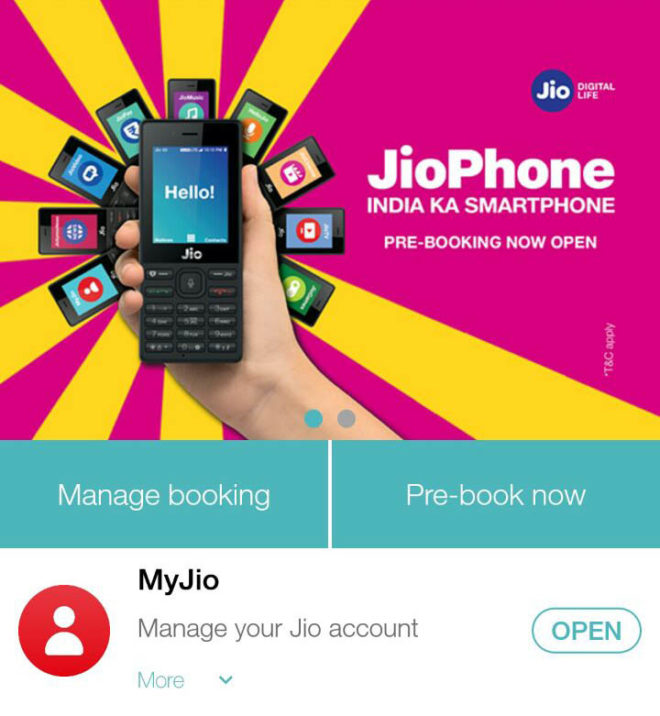 Free Jio Phone with Refundable Rs 1500 Booking / Specification