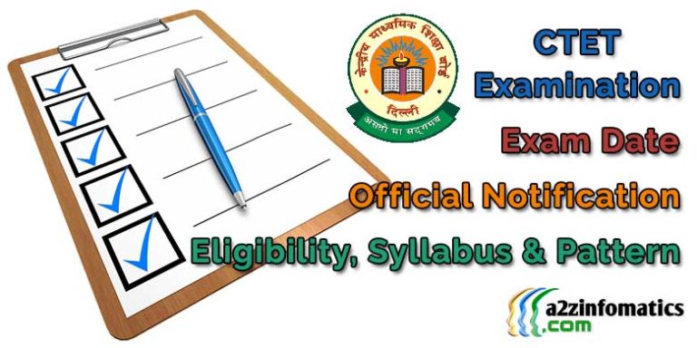 CTET Exam Date Notification Online Application Form Registration